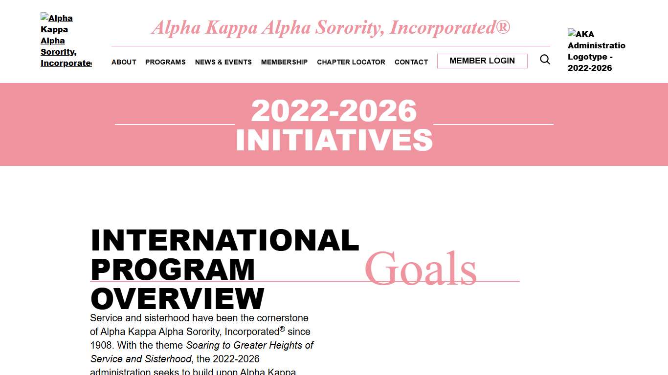 Alpha Kappa Alpha Sorority, Inc. - 2022-2026 Initiatives